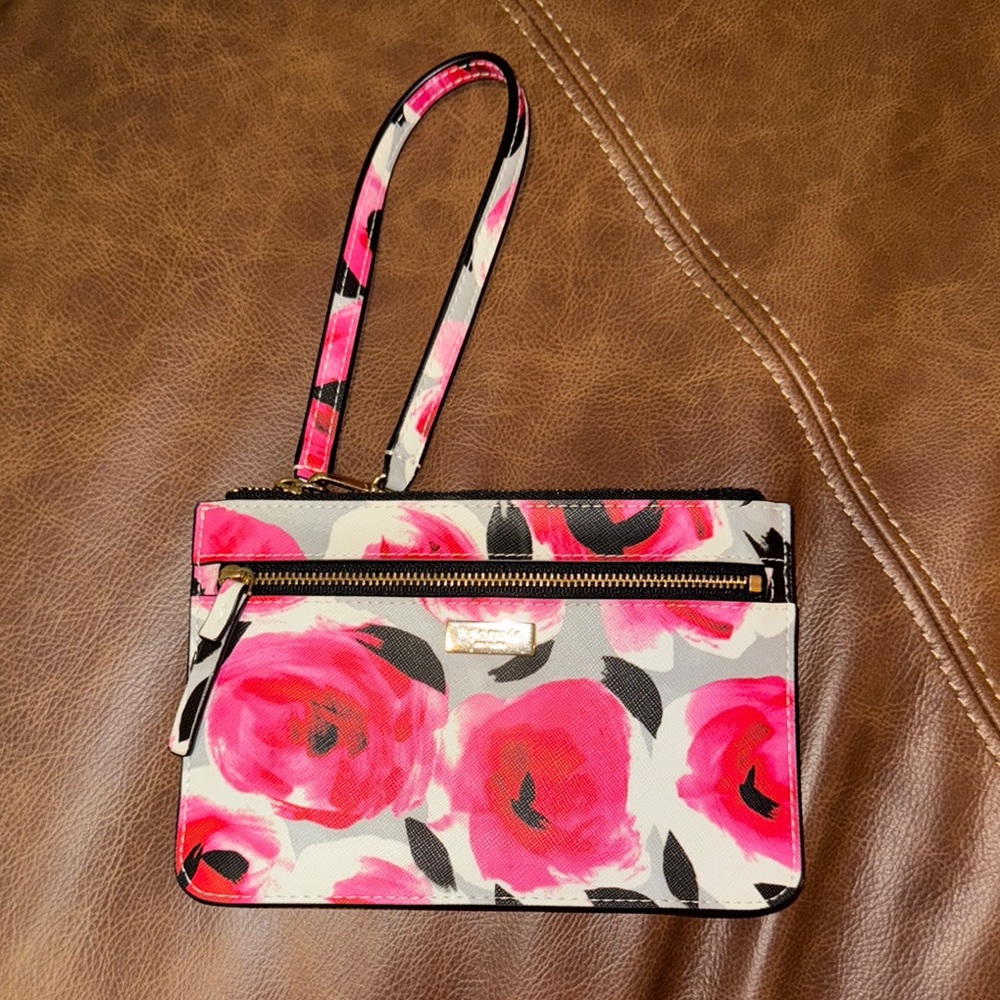 Kate Spade Pink Floral Wristlet